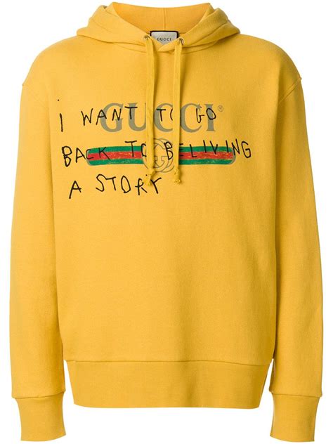 gucci coco capitan hoodie yellow